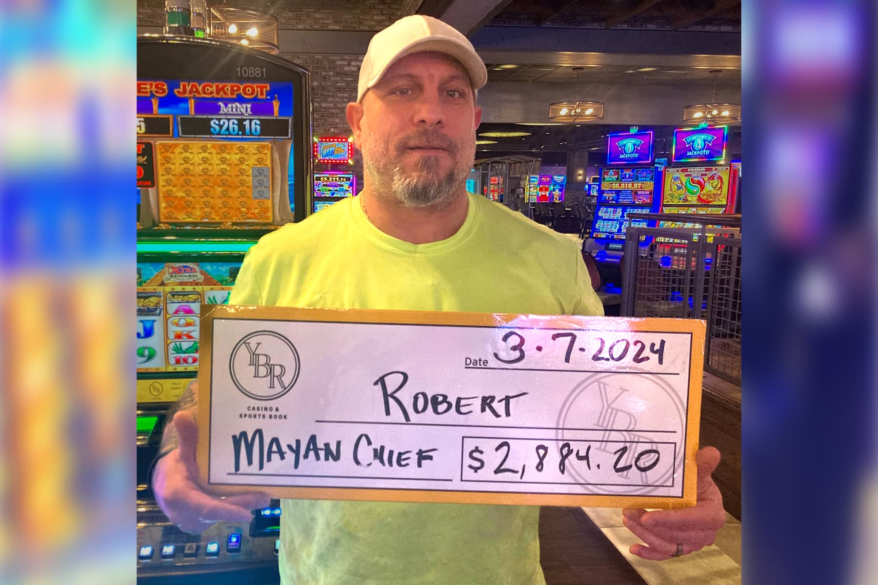 Robert won $2,884
